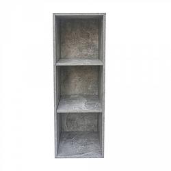 Foto van Vakkenkast vakkie 3 open vakken opbergkast - boekenkast - wandkast - industrieel grijs beton