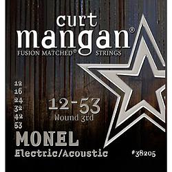 Foto van Curt mangan monel hex core 12-53 snarenset voor staalsnarige akoestische gitaar