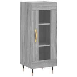 Foto van The living store dressoir - kast - 34.5 x 34 x 90 cm - grijs sonoma eiken