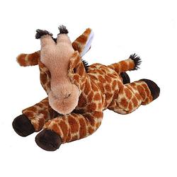 Foto van Wild republic knuffel giraffe ecokins junior 30 cm pluche bruin