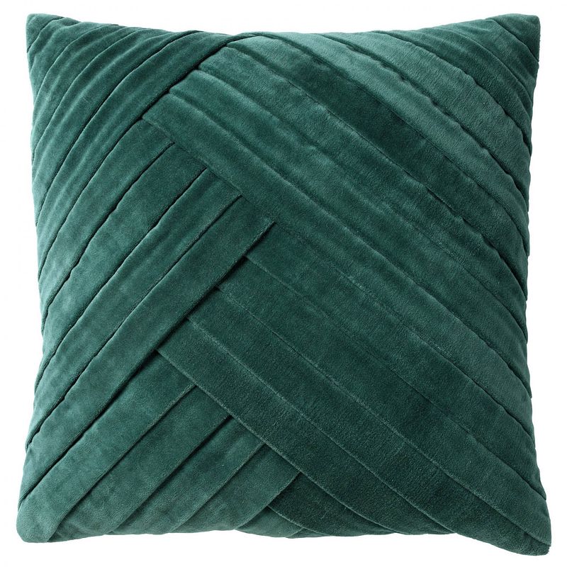 Foto van Dutch decor gidi - sierkussen velvet sagebrush green 45x45 cm - groen - groen