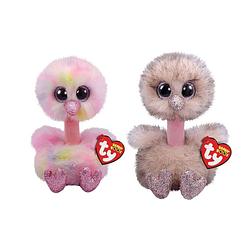 Foto van Ty - knuffel - beanie boo's - avery ostrich & henna ostrich