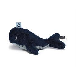 Foto van Snoozebaby knuffel walvis wally whale midnight blue - 16 cm