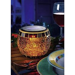 Foto van Esotec brilliant 102066 solar tuinlamp warmwit bruin