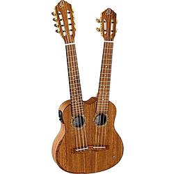 Foto van Ortega hydra double neck elektrisch akoestische ukelele met tas