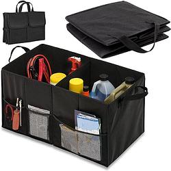 Foto van Kofferbak organizer tas - organizer auto - kofferbak opbergbox - kofferbak tas opvouwbaar- 53 x 38 x 25,5 cm - zwart