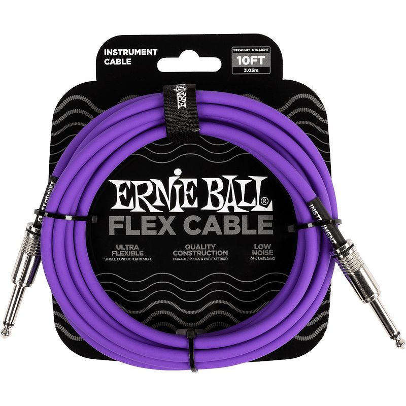 Foto van Ernie ball 6415 flex 3 meter instrumentkabel paars