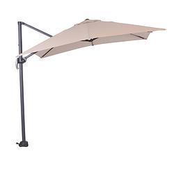 Foto van Garden impressions hawaii zweefparasol s 250x250 - donker grijs - ecru