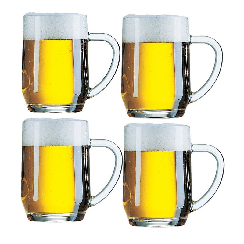 Foto van Set van 4x stuks glazen bierpullen 560 ml - bierglazen