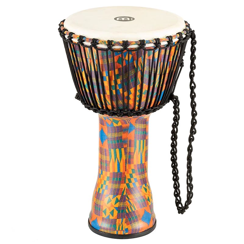 Foto van Meinl padj2-m-g rope tuned travel series kenyan quilt 10 inch djembe