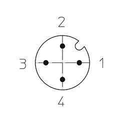 Foto van Lutronic 1084 sensor/actuator connector, geassembleerd m12 aantal polen: 4 stekker, recht 5.00 m 1 stuk(s)