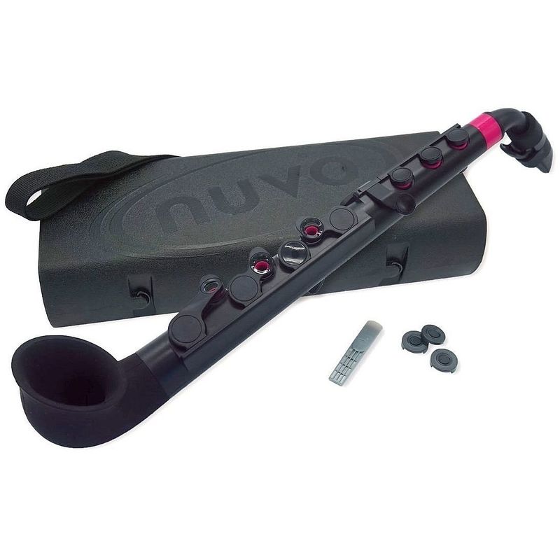 Foto van Nuvo jsax kunststof saxofoon voor kinderen zwart-roze