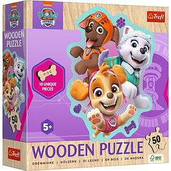 Foto van Trefl puzzel paw patrol hout figuur 50 stukjes luxe