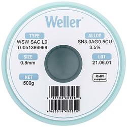 Foto van Weller wsw sac l0 soldeertin, loodvrij spoel sn3,0ag0,5cu 500 g 0.8 mm