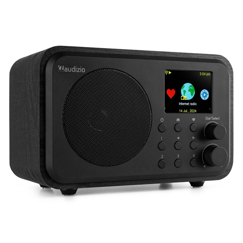 Foto van Dab radio - audizio vicenza - dab / dab+ en internet radio met bluetooth - wifi - accu - zwart