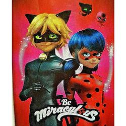 Foto van Miraculous fleece-plaid ladybug & cat noir 140 x 100 cm rood