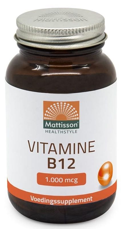 Foto van Mattisson healthstyle vitamine b12 1000mcg zuigtabletten