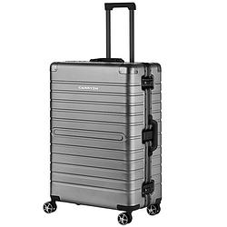 Foto van Carryon uld reiskoffer 76cm - luxe aluminium koffer met dubbel tsa-slot en wielen - grijs