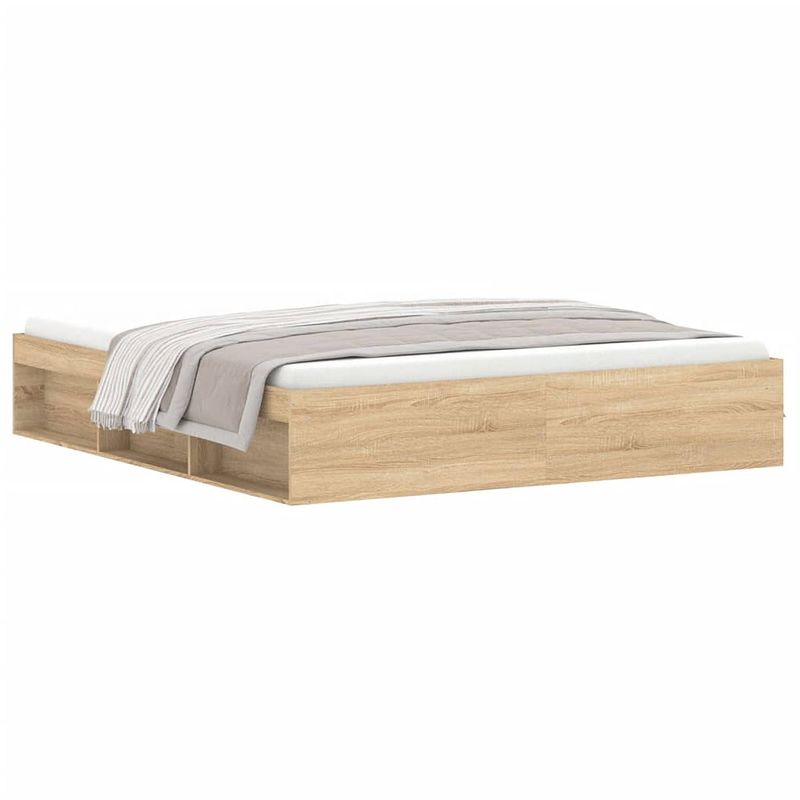 Foto van Vidaxl bedframe sonoma eikenkleurig 180x200 cm super king size