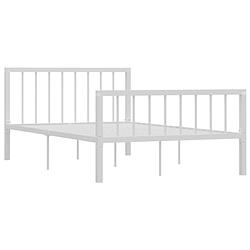 Foto van The living store metalen bedframe - klassiek - bed - afmeting- 208 x 126 x 84 cm - kleur- wit - materiaal- metaal -