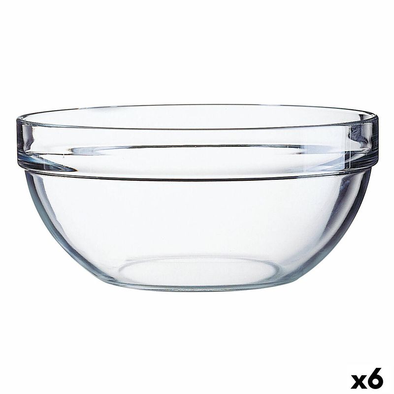 Foto van Saladekom luminarc transparant glas (20 cm) (6 stuks)