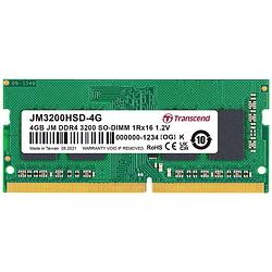 Foto van Transcend jetram werkgeheugenmodule voor laptop ddr4 4 gb 1 x 4 gb non-ecc 3200 mhz 260-pins so-dimm cl22 jm3200hsd-4g