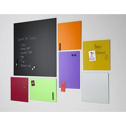Foto van Naga - magnetisch glasbord - oranje - 45 x 45 cm - geschikt voor whiteboard markers