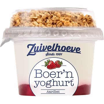 Foto van Zuivelhoeve boer'sn yoghurt® aardbei & muesli 170g bij jumbo