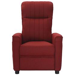 Foto van The living store verstelbare fauteuil - wijnrood - 73.5x138.5x81.5 cm - comfortabel en stabiel