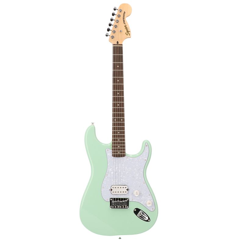 Foto van Squier fsr affinity series stratocaster h ht surf green elektrische gitaar