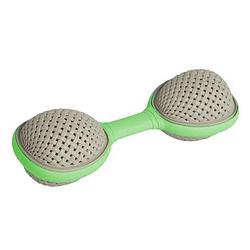 Foto van Taf toys rammelaar rattan rattle duo junior 15 cm lime