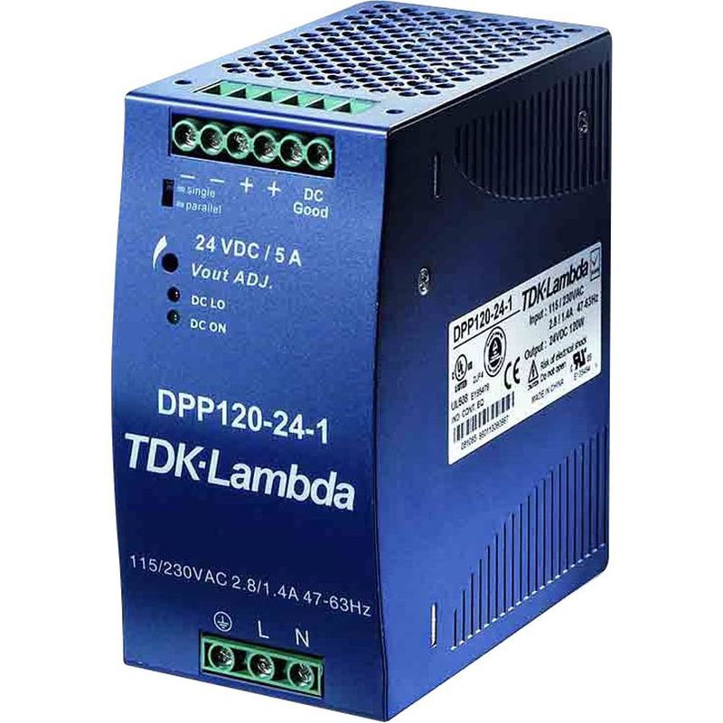 Foto van Tdk-lambda dpp120-12-3 din-rail netvoeding 12 v/dc 10 a 120 w aantal uitgangen: 1 x inhoud: 1 stuk(s)