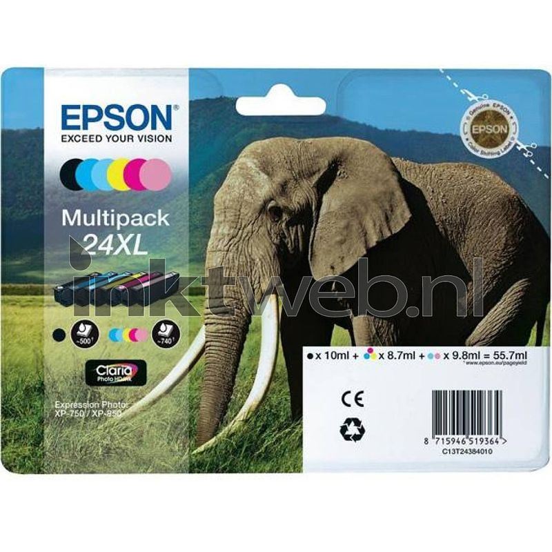 Foto van Epson 24xl multipack zwart en kleur cartridge