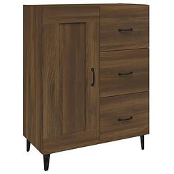 Foto van Vidaxl dressoir 69,5x34x90 cm bewerkt hout bruineikenkleurig