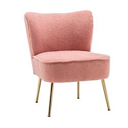 Foto van Fauteuil zitbank 1 persoons teddy roze stoel