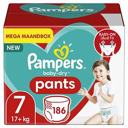 Foto van Pampers - baby dry pants - maat 7 - mega maandbox - 186 luierbroekjes