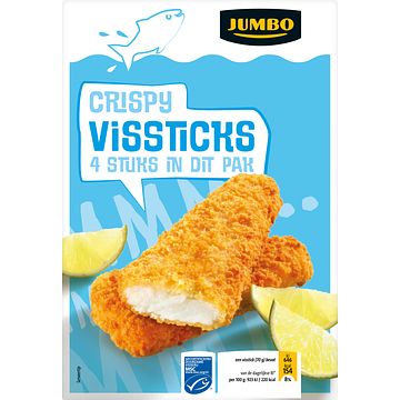 Foto van Jumbo vissticks crispy 4 stuks 280g