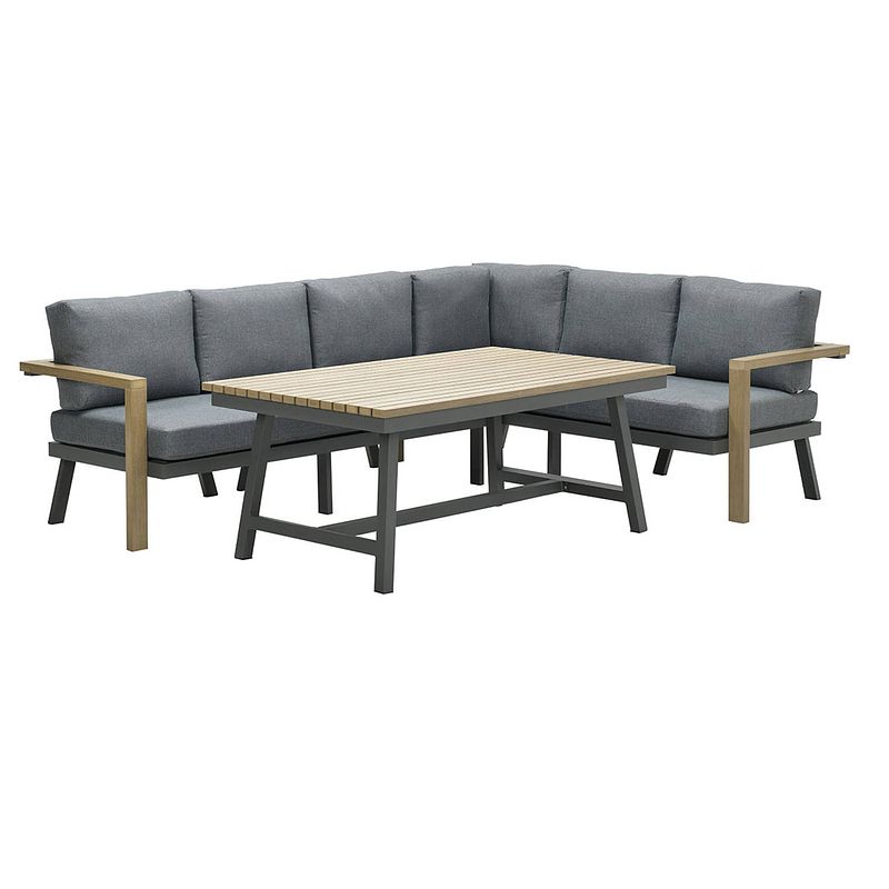 Foto van Garden impressions samos lounge dining set - mystic grijs