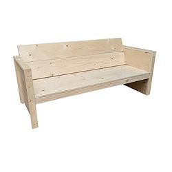 Foto van Wood4you - tuinbank vlieland - 'sdoe het zelf's bouwpakket vurenhout 180lx72hx57d cm - incl kussen