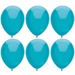 Foto van Ballonnen verjaardag/thema feest - 200x stuks - turquoise blauw 29 cm - ballonnen