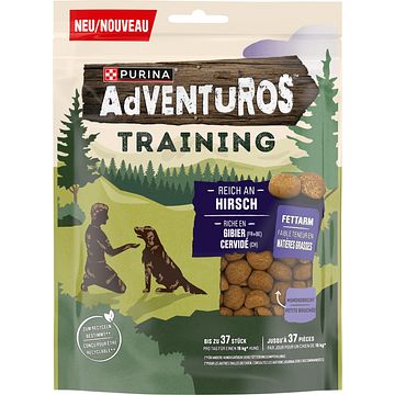 Foto van Adventuros training rijk aan hert hondensnacks 115g bij jumbo