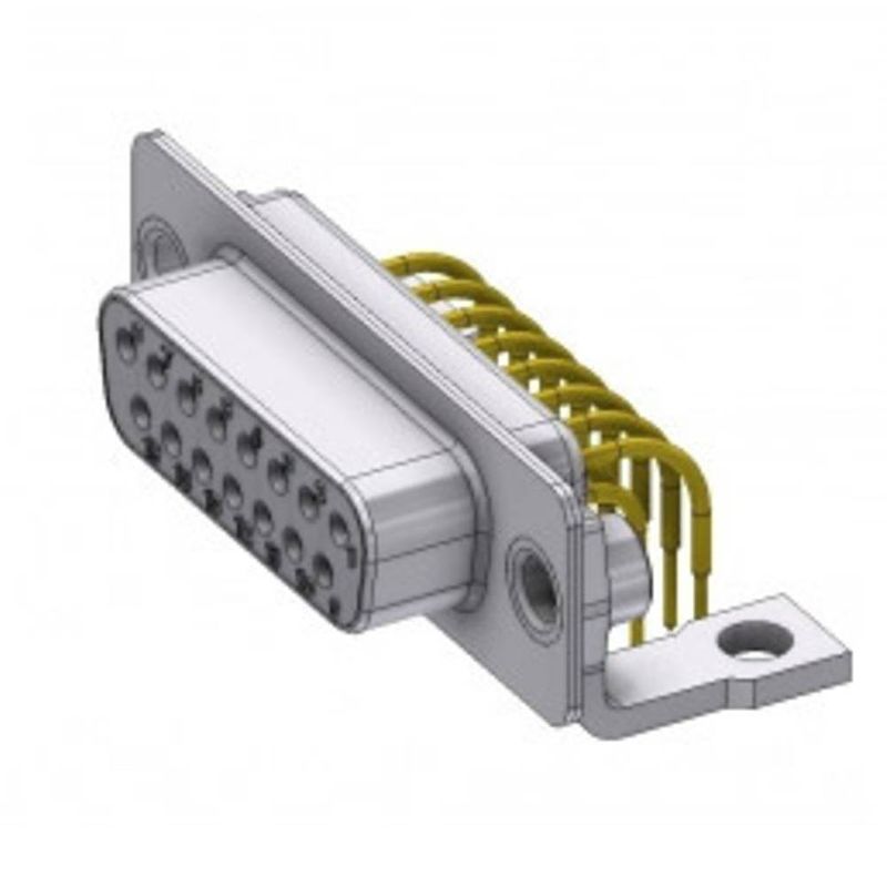 Foto van Deltron connectors deltron dts15syc/2m46un d-sub bus 90 ° aantal polen: 15 solderen, pinnen 1 stuk(s)