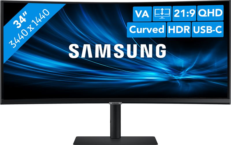 Foto van Samsung ls34a650uxuxen monitor zwart