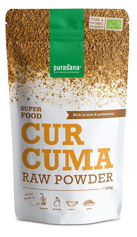 Foto van Purasana curcuma raw powder