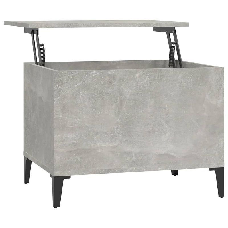 Foto van The living store salontafel lift top betongrijs 60x44.5x45cm - functioneel en stijlvol