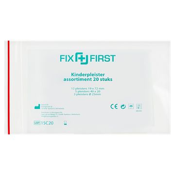 Foto van Fixfirst kinderpleister assortiment 20 stuks bij jumbo