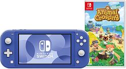 Foto van Nintendo switch lite blauw + animal crossing new horizons