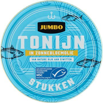 Foto van Jumbo msc tonijnstukken in zonnebloemolie 160g