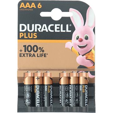 Foto van Duracell alkaline plus aaa 6ce bij jumbo