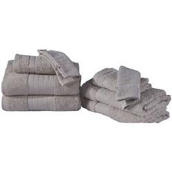 Foto van Muller textiles handdoeken-set katoen grijs 8-delig